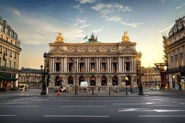 The Palais Garnier at first light, before the Place de l'Opéra fills up
